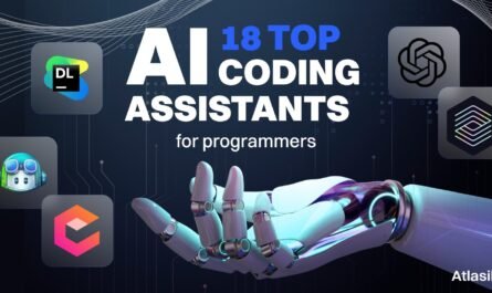 Developer coding with AI assistant showing intelligent code suggestions